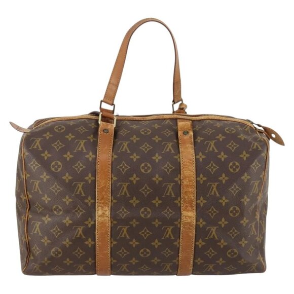 LOUIS VUITTON Monogram Sac Souple 45 Boston Bag Vintage LV Auth - Picture 3 of 16